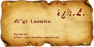 Ági Levente névjegykártya