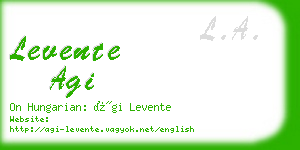 levente agi business card